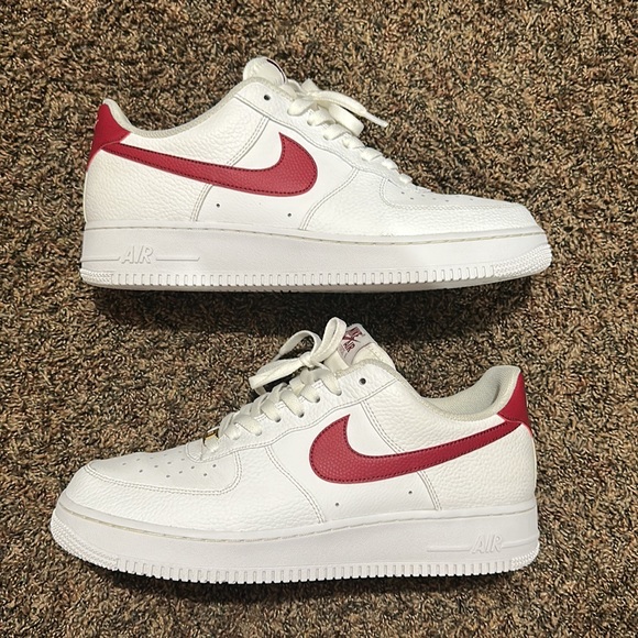 Nike Other - Nike Air Force 1 Low White Team Red” size 11.5